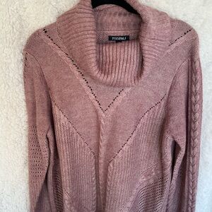 Roz & Ali Mauve Cowl Neck Sweater